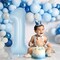 Light Blue Number 1 Balloon – 40 Inch Giant Foil Mylar Number Balloon for 1st Birthday, Baby Party, Anniversary Decorations (Light Blue)
